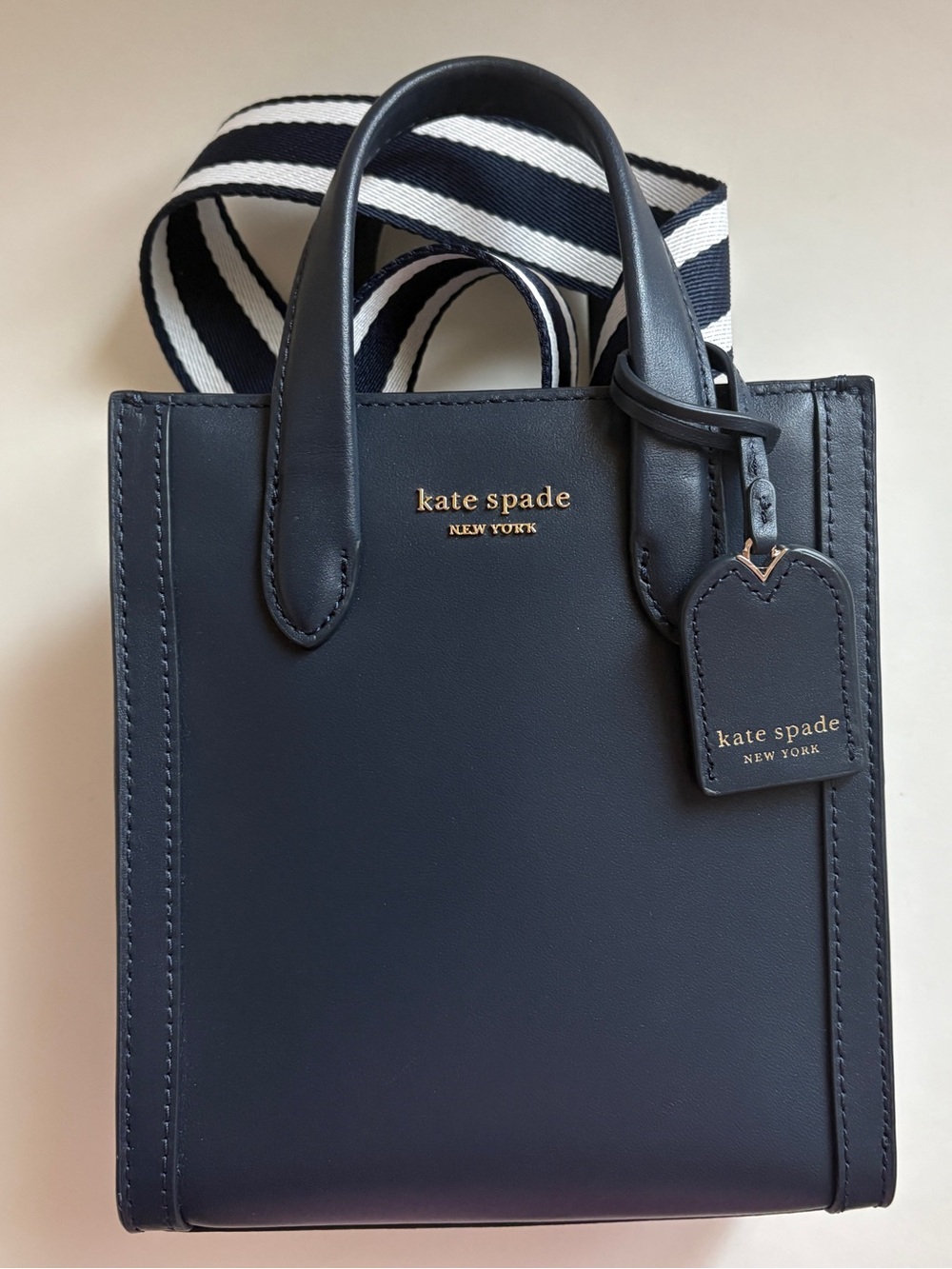 kate spade New York Midnight Blue Leather Tote